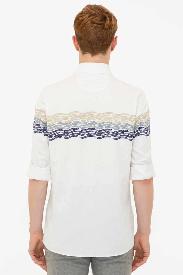 Erkek Krem Uzun Kollu Gömlek - 50237909015