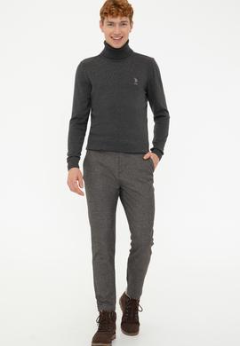 Erkek Antrasit Melanj Basic Kazak - 50236961028