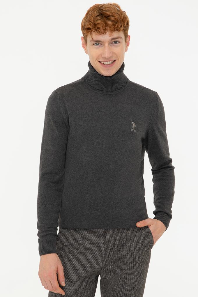 Erkek Antrasit Melanj Basic Kazak