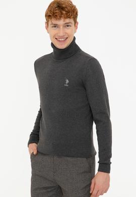 Erkek Antrasit Melanj Basic Kazak - 50236961028