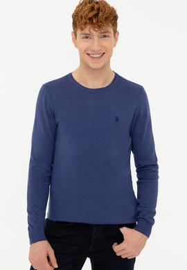 Erkek İndigo Basic Kazak - 50237036069