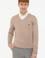 Erkek Camel Melanj V - Yaka Triko Kazak Basic