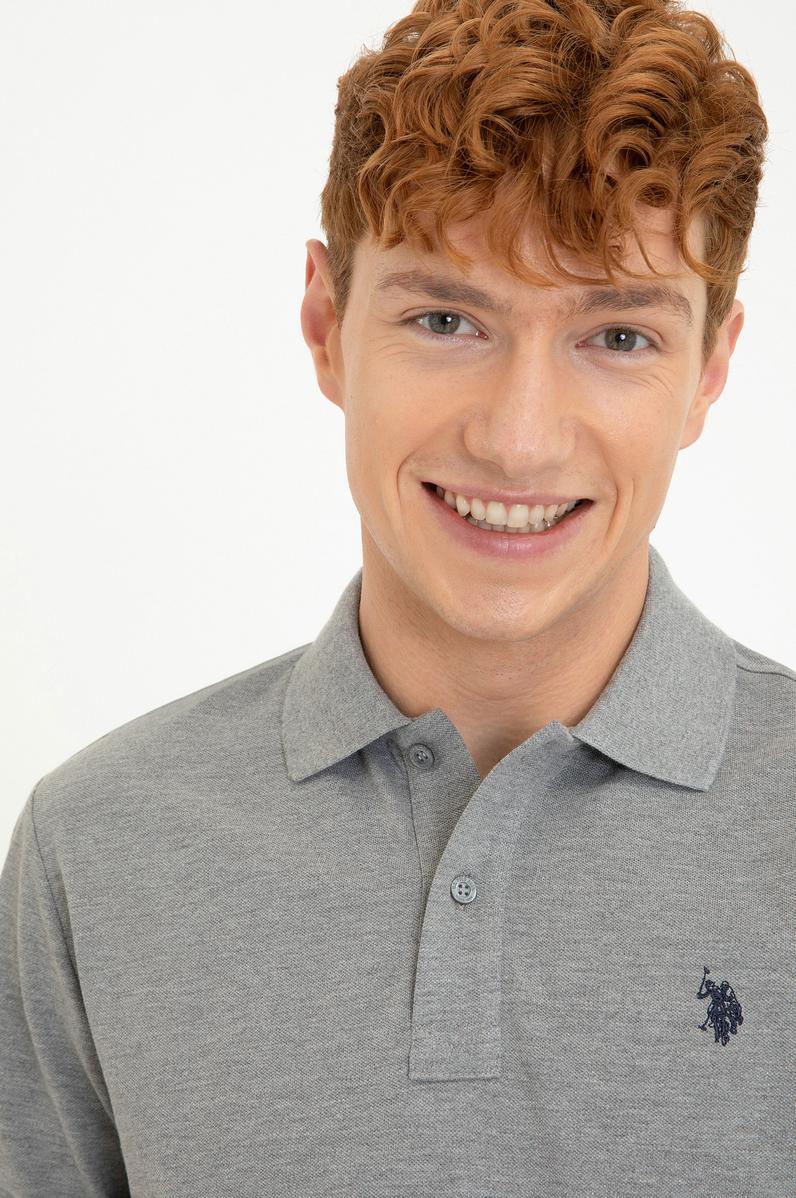 Erkek Gri Melanj Basic Sweatshirt