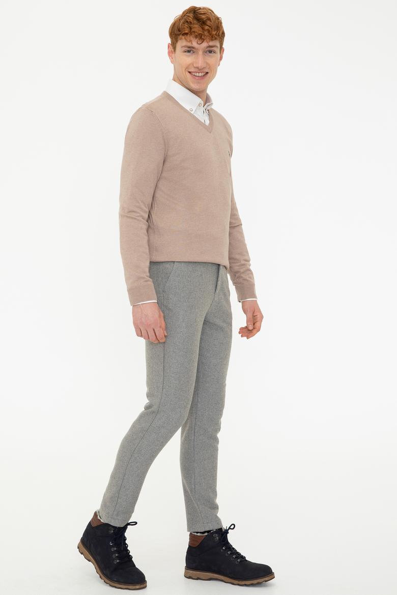 Erkek Gri Kanvas Pantolon - 50241391002