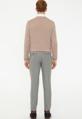 Erkek Gri Kanvas Pantolon - 50241391002