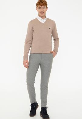 Erkek Gri Kanvas Pantolon - 50241391002