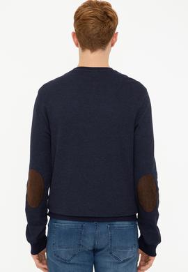 Erkek Lacivert Bisiklet Yaka Sweatshirt - 50236865037