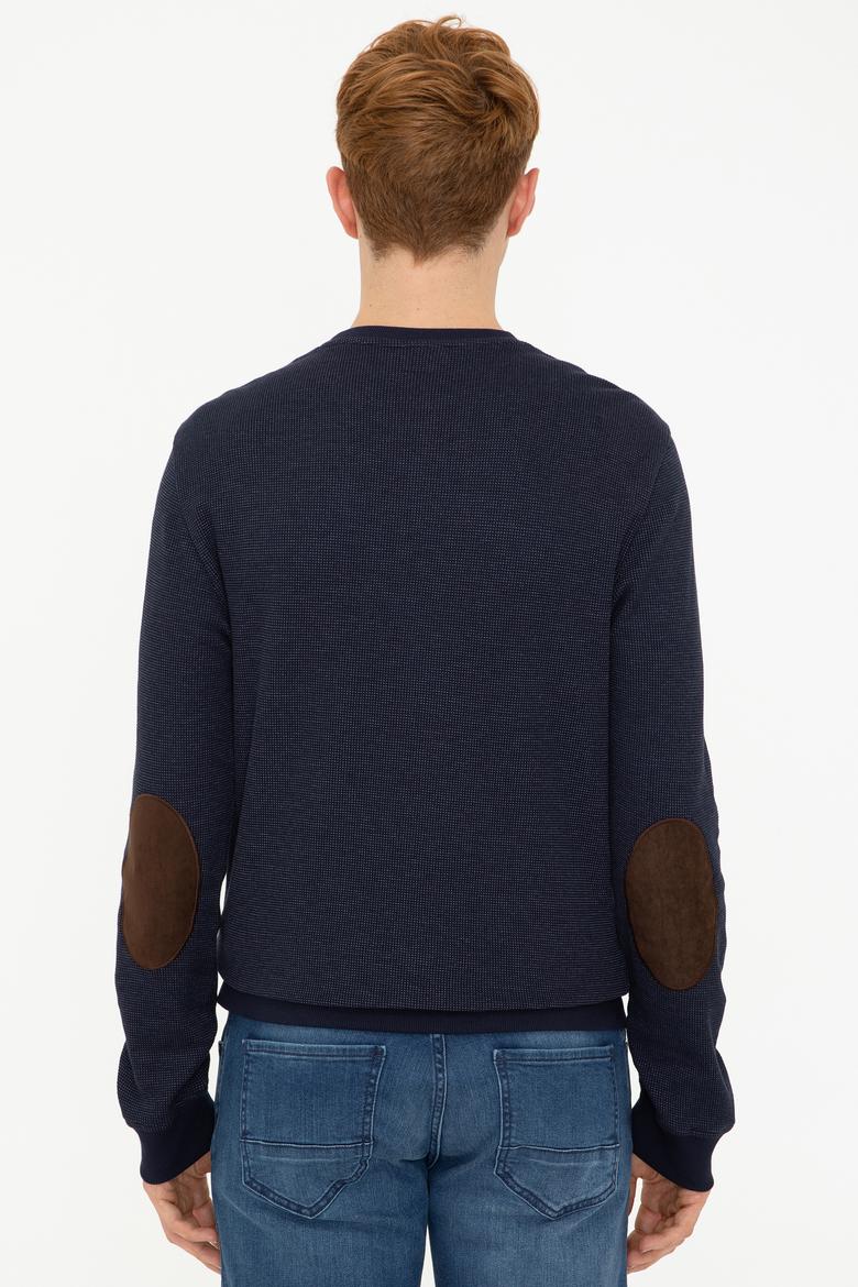 Erkek Lacivert Bisiklet Yaka Sweatshirt - 50236865037