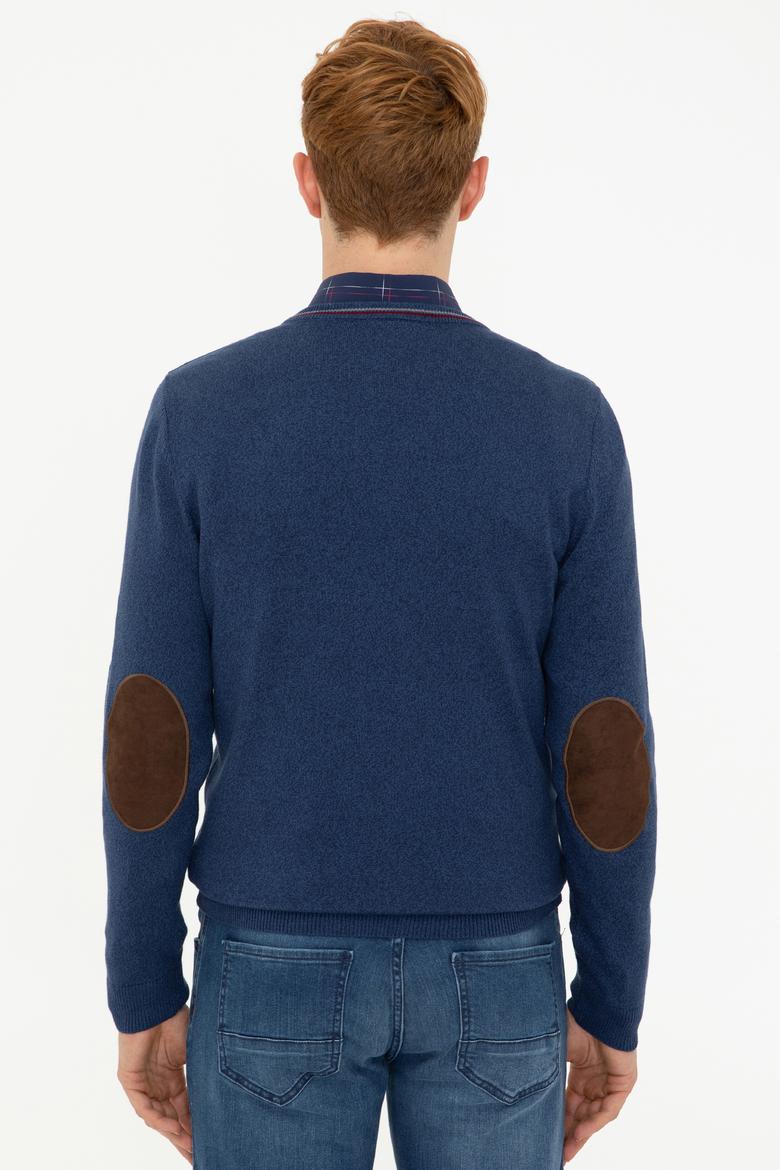 Erkek İndigo Basic Kazak - 50236974052