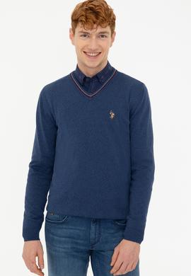 Erkek İndigo Basic Kazak - 50236974052