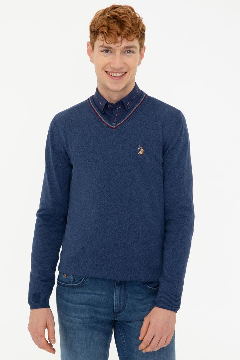 Erkek İndigo Basic Kazak