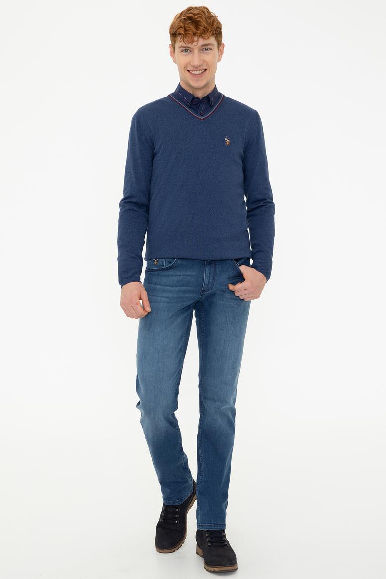 Erkek İndigo Basic Kazak - 50236974052