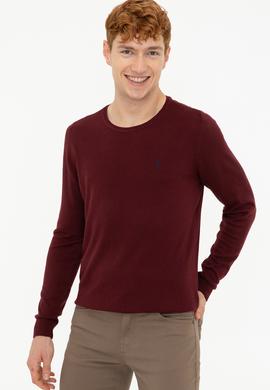 Erkek Bordo Basic Kazak - 50237036043
