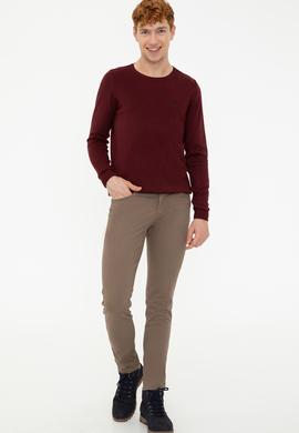 Erkek Bordo Basic Kazak - 50237036043