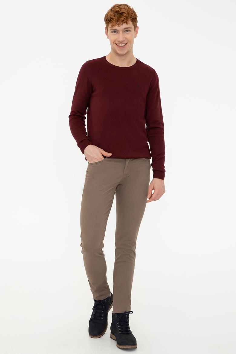 Erkek Bordo Basic Kazak - 50237036043