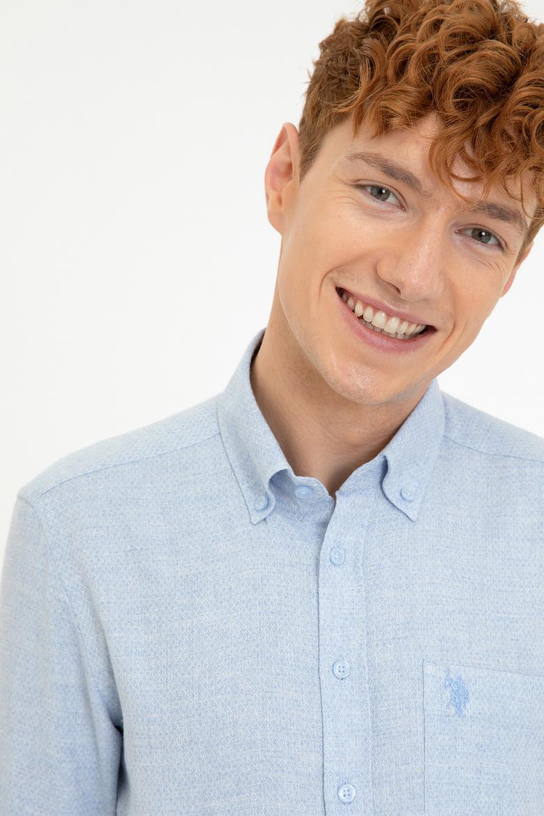Erkek Açık Mavi Gömlek Uzunkol - 50237202009