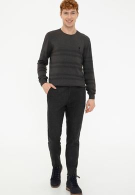 Erkek Antrasit Melanj Kazak - 50240246003