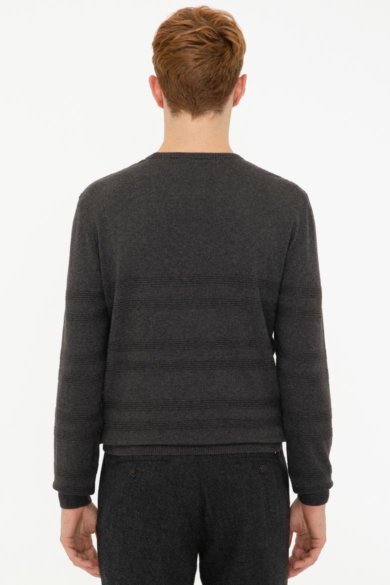 Erkek Antrasit Melanj Kazak - 50240246003