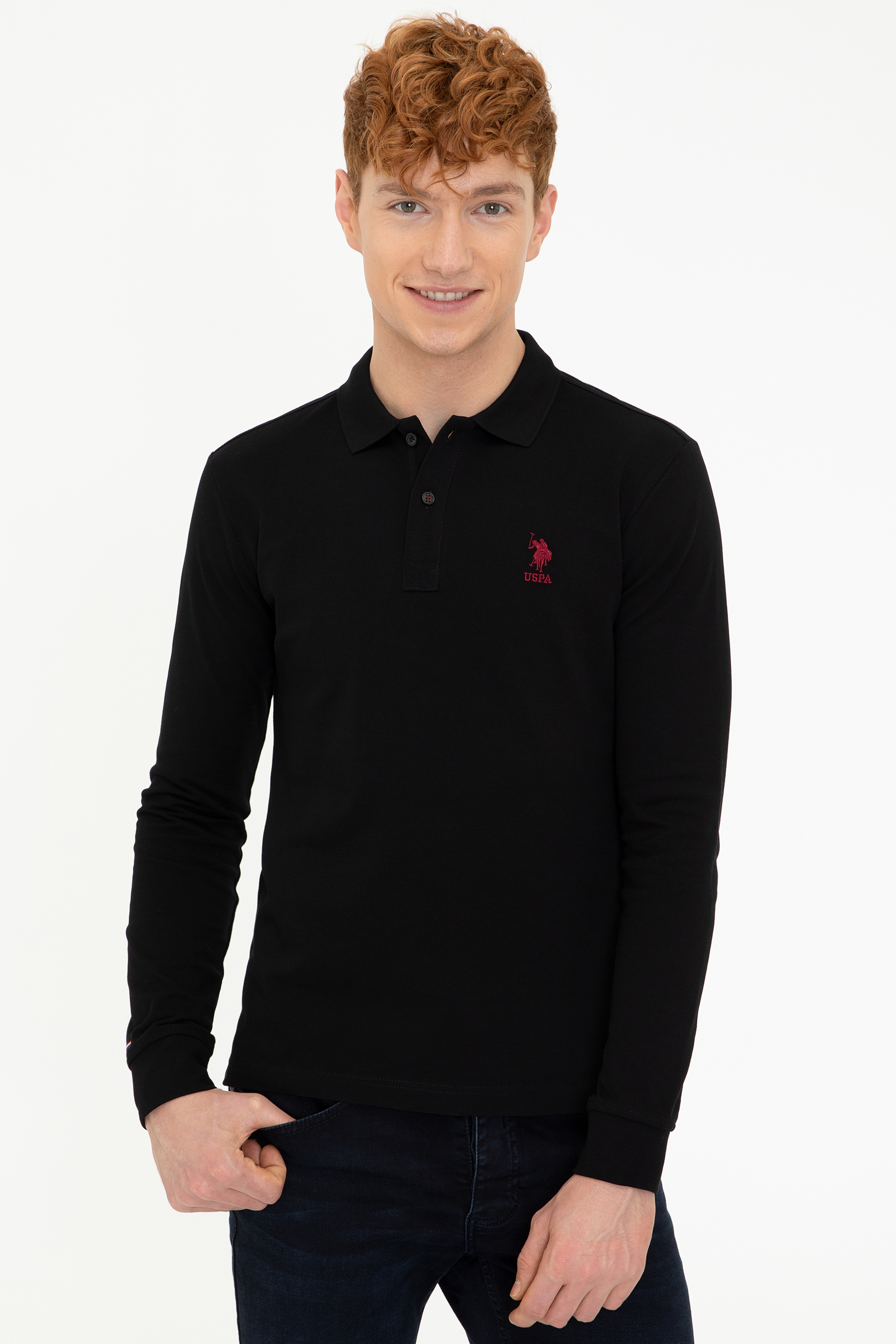 Erkek Siyah Basic Sweatshirt - Image 1