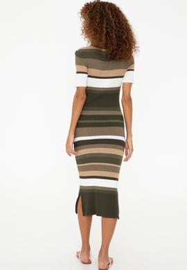 Kadın Yeşil Triko Elbise - 50217605024