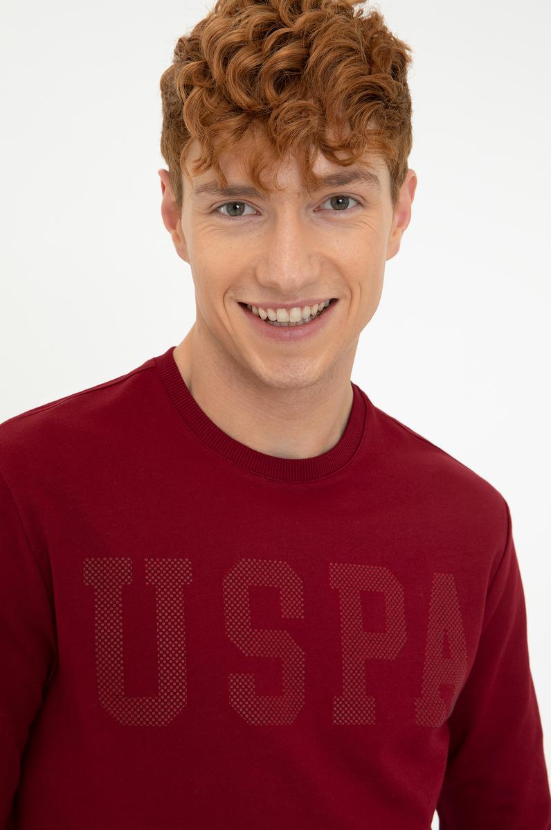 Erkek Bordo Sweatshirt