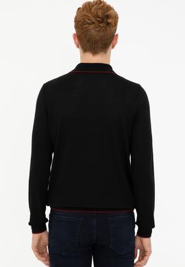 Erkek Siyah Polo Yaka Triko Kazak - 50210320023