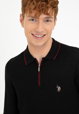 Erkek Siyah Polo Yaka Triko Kazak - 50210320023