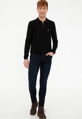 Erkek Siyah Polo Yaka Triko Kazak - 50210320023