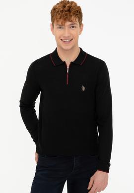 Erkek Siyah Polo Yaka Triko Kazak - 50210320023