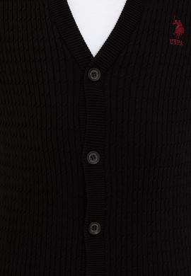 Erkek Siyah Basic Triko Hırka - 50236997023