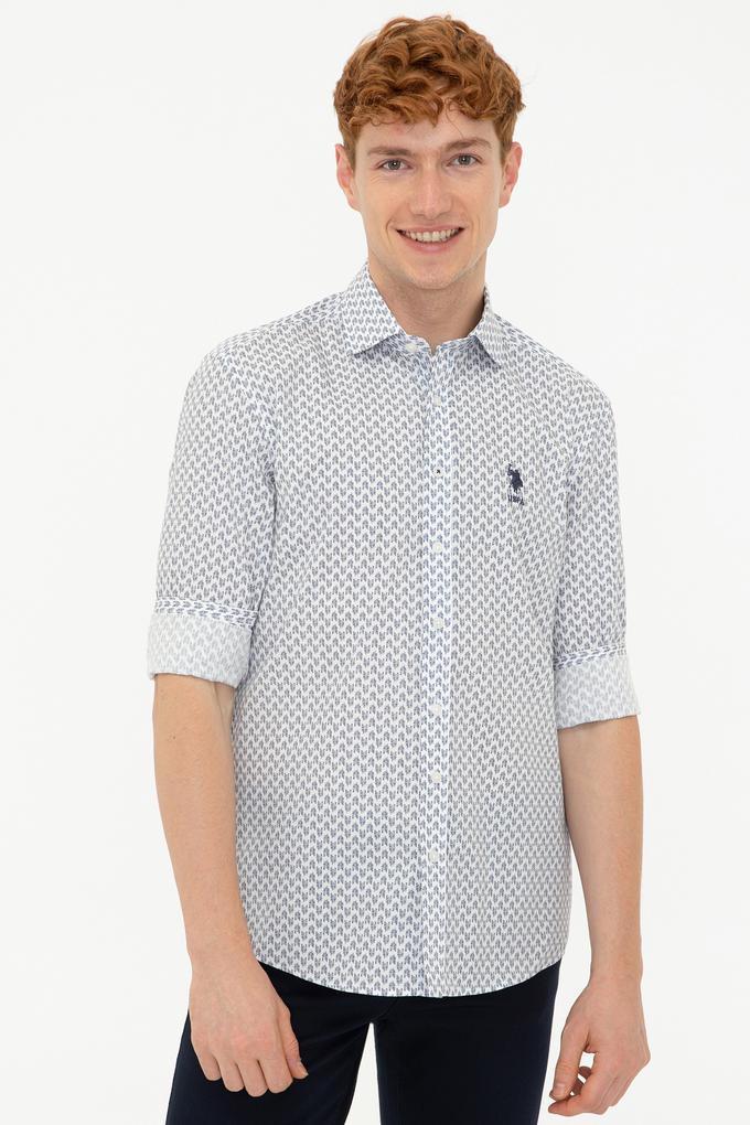 Erkek Ekru Uzun Kollu Gömlek