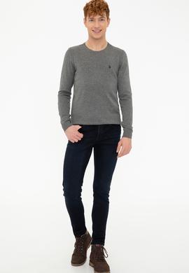 Erkek Gri Melanj Basic Kazak - 50237036023