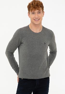 Erkek Gri Melanj Basic Kazak - 50237036023