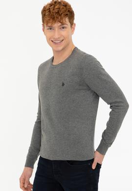 Erkek Gri Melanj Basic Kazak - 50237036023