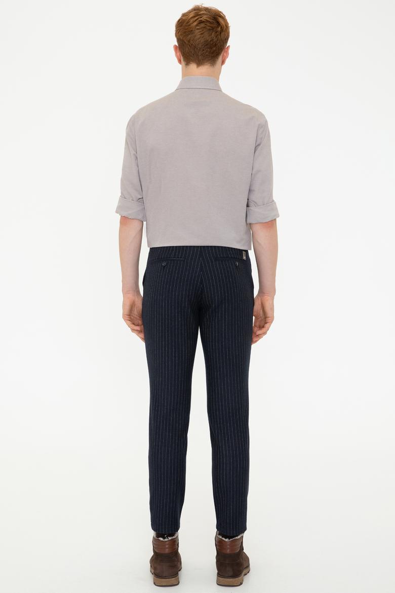 Erkek Lacivert Kanvas Pantolon - 50241048009