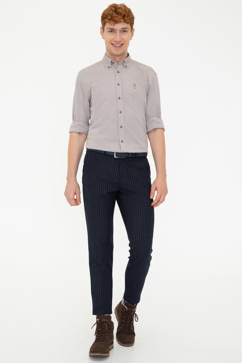 Erkek Lacivert Kanvas Pantolon