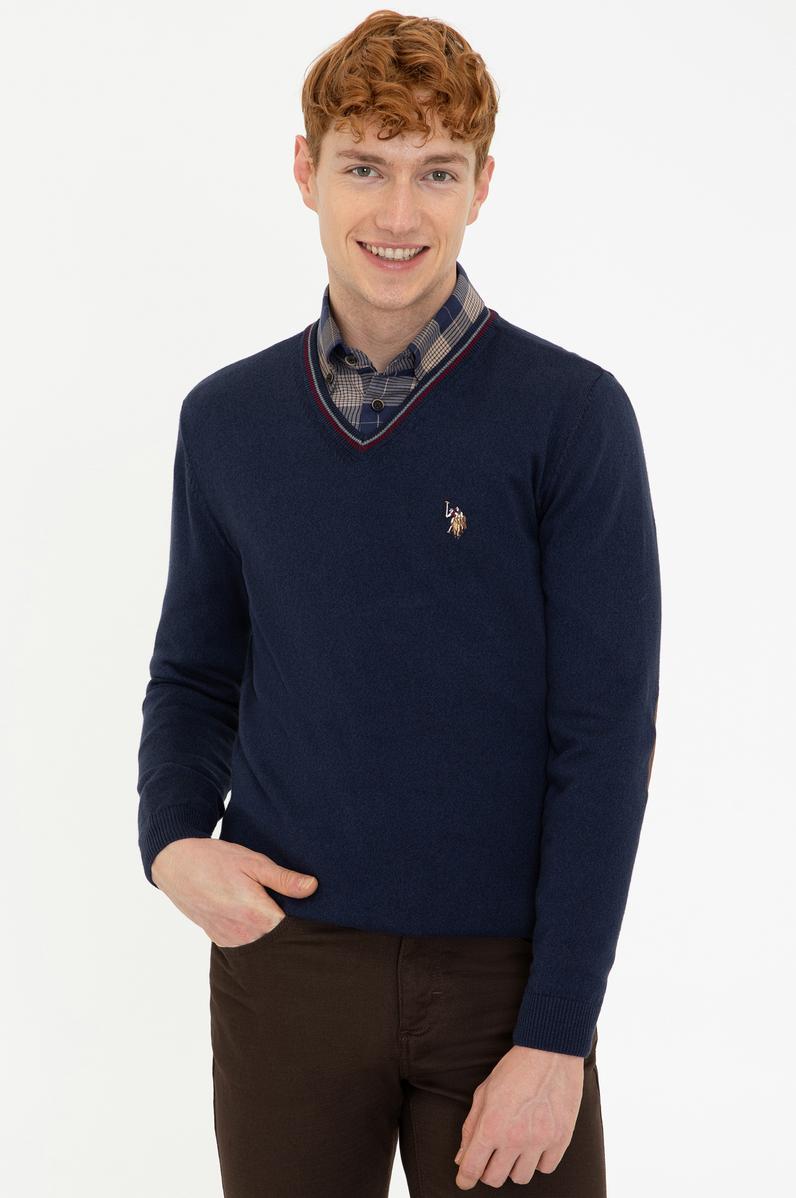 Erkek Lacivert Basic Kazak