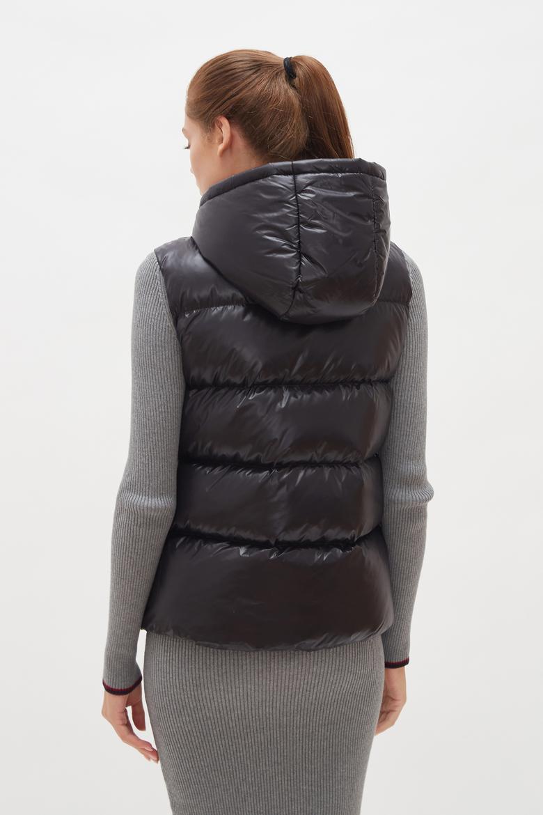 Kadın Siyah Dokuma Yelek - 50230680022