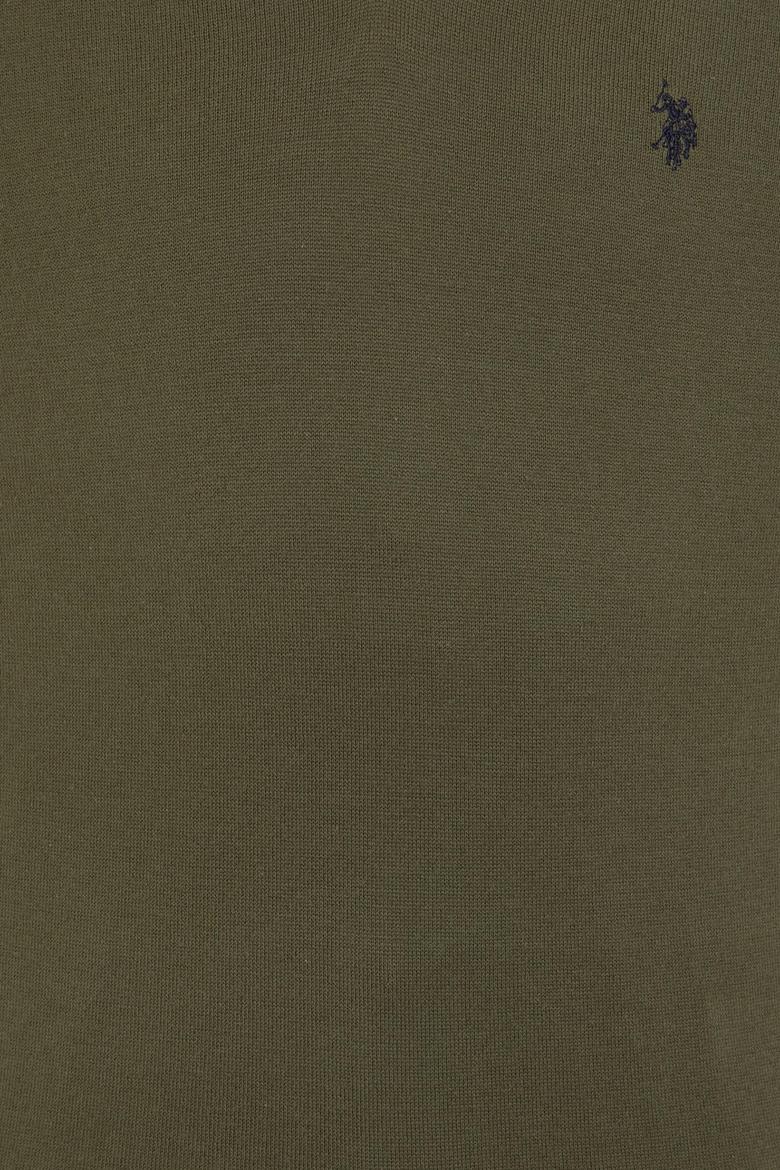 Erkek Haki V - Yaka Triko Kazak Basic - 50237037035