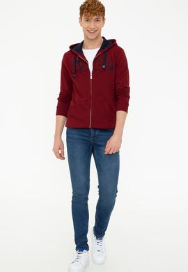 Erkek Bordo Örme Hırka - 50237915039