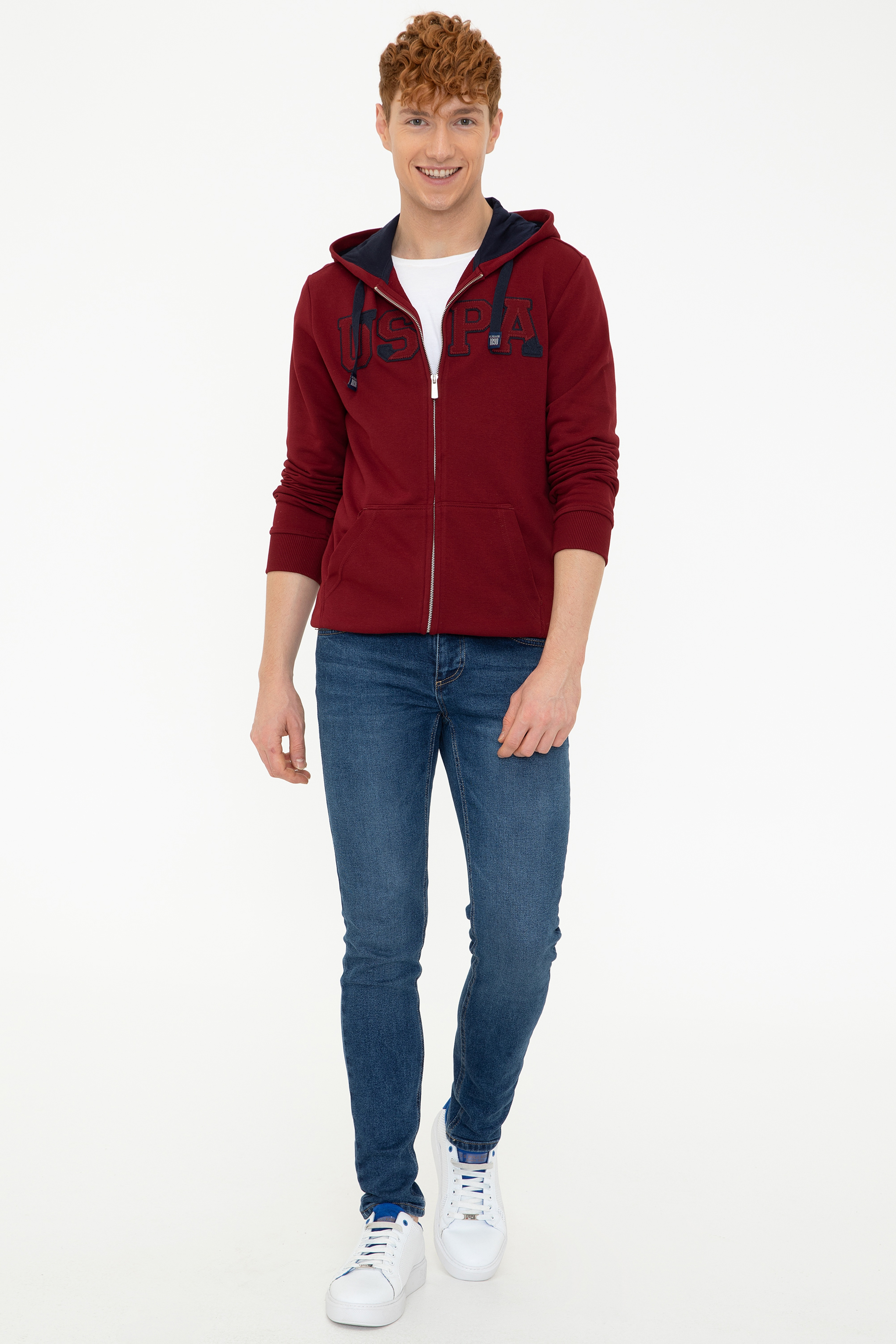Erkek Bordo Örme Hırka - Image 5