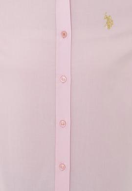 Kadın Pembe Uzun Kollu Basic Gömlek - 50208103034