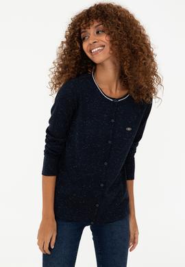 Kadın Lacivert Triko Hırka - 50237648013