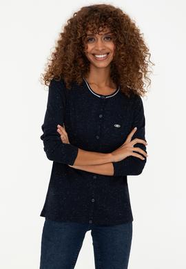 Kadın Lacivert Triko Hırka - 50237648013