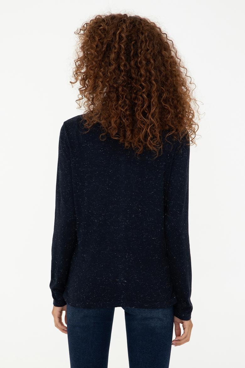 Kadın Lacivert Triko Hırka - 50237648013