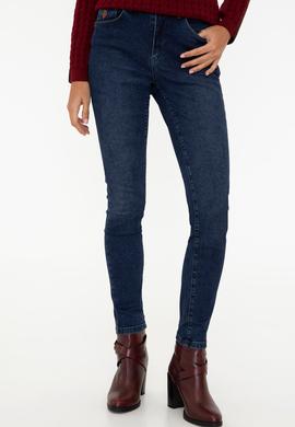 Kadın Koyu Mavi Jean Pantolon - 50238157002