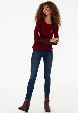 Kadın Koyu Mavi Jean Pantolon - 50238157002