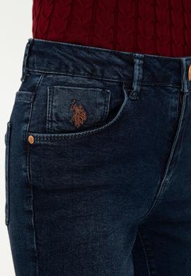 Kadın Koyu Mavi Jean Pantolon - 50238157002