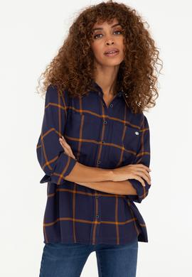 Kadın Lacivert Gömlek Uzunkol - 50237873006