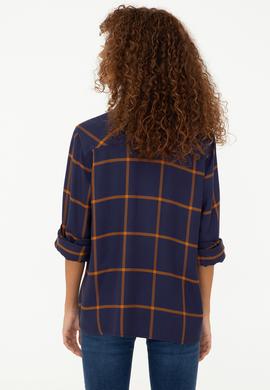 Kadın Lacivert Gömlek Uzunkol - 50237873006